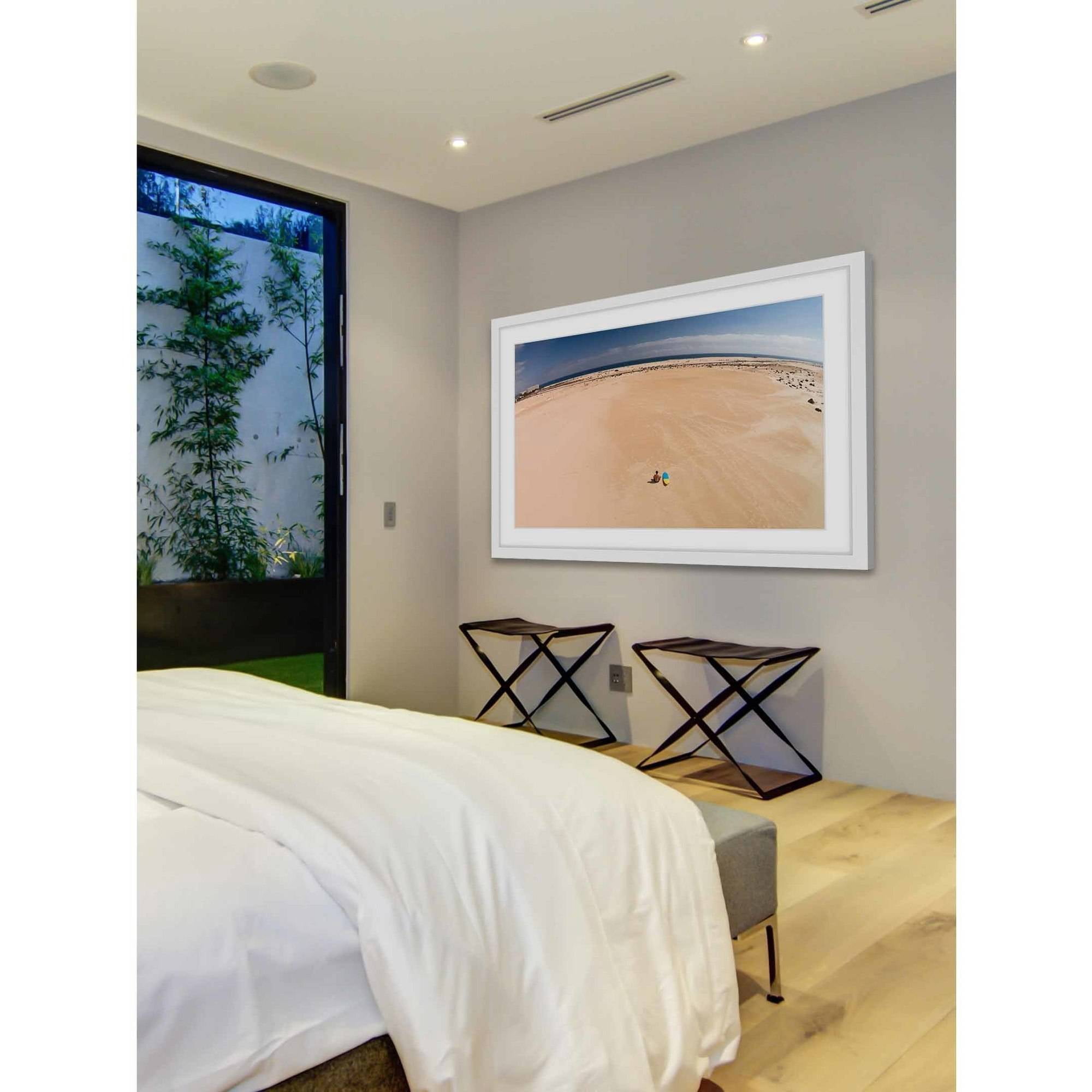 Marmont Hill "Lone Surfer's View" by Karolis Janulis Framed Painting Print