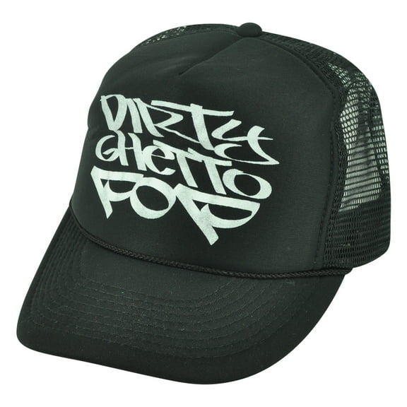 Dirty Ghetto Pop Graffiti Humor Funny Black Mesh Trucker Foam Snapback Hat Cap