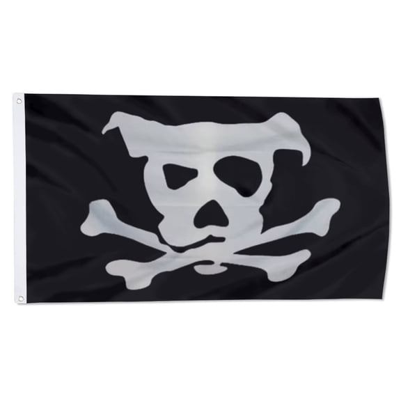 Yanbooch Pirate Dog flag banner with Grommets Man cave Decor 3x5Feet