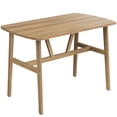 thumbnail image 1 of Mesa de comedor para 4-6 personas, mesa de cocina de madera rectangular, mesa de comedor moderna con marco de metal resistente para el comedor, cocina, 47,2 pulgadas, 1 of 5