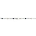 thumbnail image 4 of Gem Stone King 925 Sterling Silver Peach Morganite and Blue Sapphire and Round White Lab Grown Diamond Tennis Bracelet for Women (3.20 Cttw, Gemstone Birthstone, Oval 6X4MM, 7.25 inches), 4 of 4