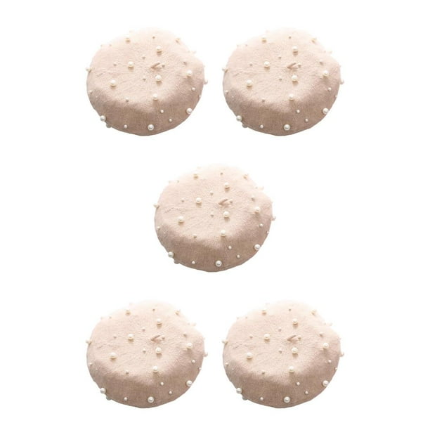 Boina de lana perlada Sonducket para invierno elegante beige 5piezas