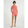 thumbnail image 4 of Joyspun Women's Dreamy Soft Collection Notch Collar Top and Shorts Pajama Set, 2-Piece, Sizes XS-3X, 4 of 7