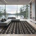 thumbnail image 2 of ODIKA 6'x9' Beige Charcoal Cascade Design Washable Area Rug Modern Vertical Lines with Geometric Flair for Family Room, Living Mater Bedroom, Non-Slip, Easy Care, 2 of 7