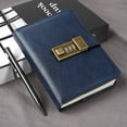 thumbnail image 2 of WEMATE Journal with Lock, Diary with Lock, Password Notebook, Pen & Gift Box, 4.3*6.3inch, Dark Blue, 2 of 7