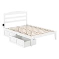 thumbnail image 2 of AFI Warren Solid Wood with 2-Drawer Storage Full Bed in White, 2 of 14