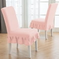 thumbnail image 3 of 2Pcs Chair Covers for Dining Room Chair Covers With Skirt Dining Chair Covers Stretch Kitchen Chair Covers, 3 of 5