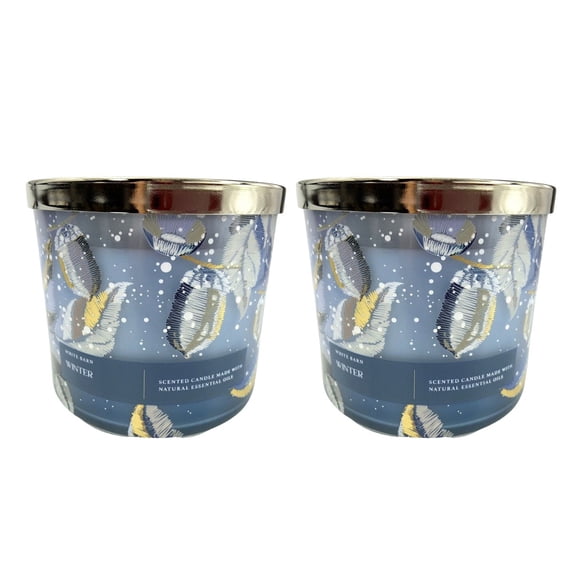 Bath and Body Works Candle -(2 Pack) Winter Scented 3-Wick Candle with Natural Essential Oils (14.5 Oz / 411 g)
