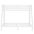 thumbnail image 6 of Tcbosik Twin over Full Size Metal Bunk Bed with Ladder and Guardrail, Heavy Duty Bed Frame for Bedroom, Space Saving, Easy Assembly, White, 6 of 9