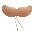 thumbnail image 2 of Sujetador invisible push up sin tirantes con cierre frontal autoadhesivo de silicona Beige, 2 of 9