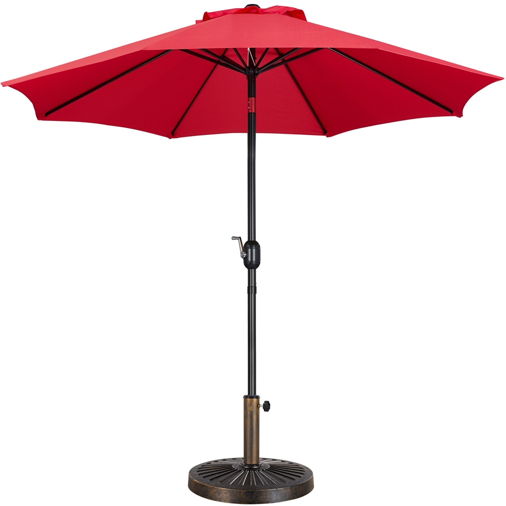 Yaheetech 9FT Patio Umbrella 8 Ribs Market Umbrella with Base Stand for