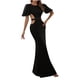 thumbnail image 1 of Moda mujer sexy manga corta sin tirantes sin espalda con lentejuelas vestido largo de noche Fridja  bnh358, 1 of 9