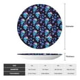 thumbnail image 2 of Zufioo Skull Flower Blue Print Bone China Decorative Plate, Ceramic Dinner Plate with Stand Ceramic Decoration Homewares-8in, 2 of 6