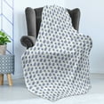 thumbnail image 4 of Floral Soft Flannel Fleece Throw Blanket, Repeating of Blooming Cornflowers, Cozy Plush for Indoor and Outdoor Use, 50" x 70", White Ceil Blue, by Ambesonne, 4 of 5
