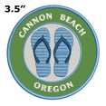 thumbnail image 2 of Cannon Beach, Oregon 3.5 Inch Iron Or Sew On Embroidered Fabric Badge Patch Ocean Beach, Salt Life Iconic Series, 2 of 2