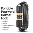 thumbnail image 4 of Bicycle Safety Lock Bike Helmets AntiTheft Elasticity Locks 4 Digits Combination Password Road Bike Steel Cable Lock Portable Cycle Lock, 4 of 4
