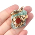 thumbnail image 4 of 1PC 20~40mm Gilded Crystal Raw Rough Stone Pendant Irregular Chakra for Necklace, 4 of 9