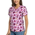 thumbnail image 2 of Vsdgher Retro Cowgirl Women Shirts V Neck Short Sleeve Tops T-Shirt Basic Tees, S to 3XLSmall, 2 of 5