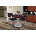 thumbnail image 2 of Regency Via 36" Round Platter Base Table- Mahogany/Chrome, 2 of 3