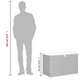 thumbnail image 4 of vidaXL Garden Storage Box Grey 110x55x63 cm Poly Rattan Acacia Wood, 4 of 5