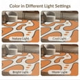thumbnail image 7 of ODIKA 4'x6' Orange Black Mid Century Modern Design Washable Area Rug Abstract Kwaito Style with Fluid Shapes for Dorm Room, Small Living Stain Resistant Low Profile, Easy Care, 7 of 7