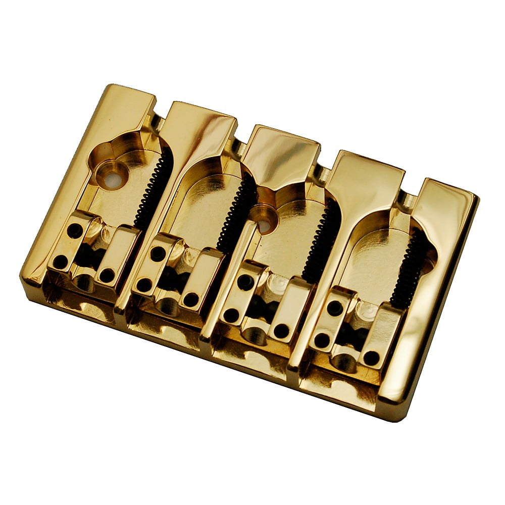 Hipshot Brass AStyle Bass Bridge Mount 1 No String Through Gold
