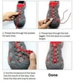 thumbnail image 2 of 4 Pairs Black Lazy No Tie Tieless Elastic Lock Laces ShoeLaces Strings for Kids Adults Sneakers Canvas Jogging Running Sports, 2 of 3