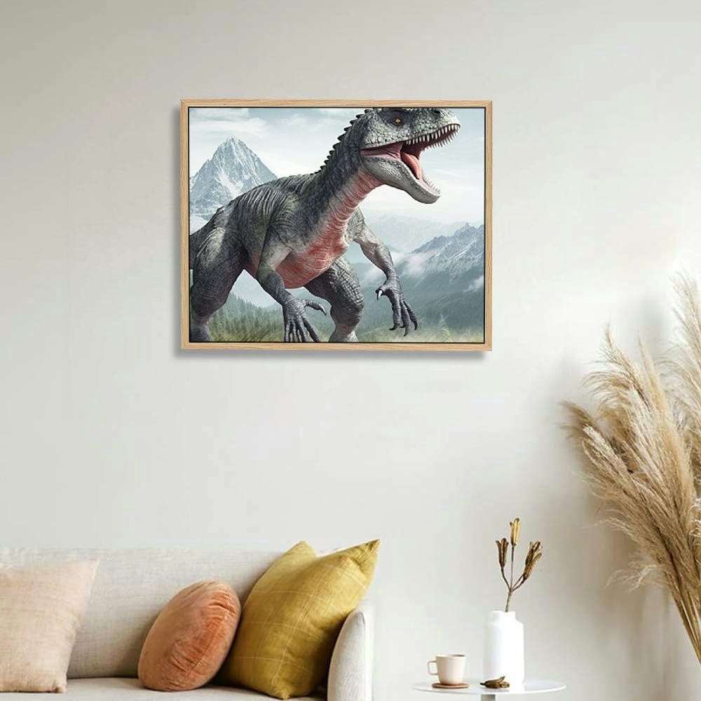 JRXY Dinosaur Wall Art Posters, Dinosaur Bathroom Decor Dinosaur Birthday Party Supplies, Dinosaur Party Decorations, Dinosaur Birthday Decorations Poster Canvas Prints Framed Picture 1