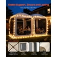 thumbnail image 6 of VEVOR Screen House Tent, 12 x 6 ft, 2 in 1 Pop Up Screen Tent, Portable Screened in Canopy with Carry Bag, Netting Sides, Ground Stakes, for Garden, Patio, Backyard, and Outdoor Activities, Beige, 6 of 10