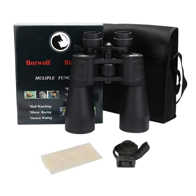 Sonducket Binoculares 10X-60X HD, telescopio de enfoque central, rango de BAK4 FMC, alcance óptico para acampar al aire libre, observación Prismáticos