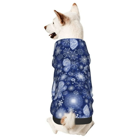 Gaeub Beautiful Snowflake Butterfly Print Small Pets Wear Hoodies Dog Pullover Cat Apparel Fashion Pet Clothing for Small Medium Dogs and Cats-Small