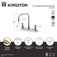 thumbnail image 7 of Kingston FB2148DPL Paris Two-Handle 2-Hole 8" Centerset Kitchen Faucet in Brushed Nickel, 7 of 7