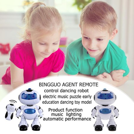 Jinveno RC Robot Toy Remote Control Musical Electronic Walk Dance Robot ...
