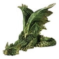 thumbnail image 5 of Silent Killer Fantasy Gothic Prowling Green Metallic Dragon Decorative Figurine, 5 of 9