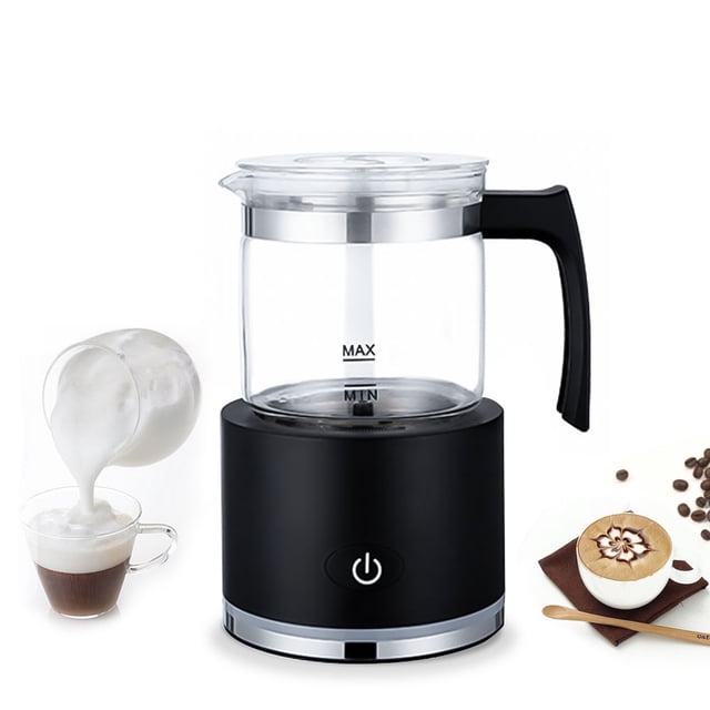 110V US Plug 600W Electric Milk Frother & Heater with 2 Modes (Hot 65±5°C/149±41°F & Cold 25°C/77°F), 250ml Heating/100-150ml Frothing Capacity, 70dB Low Noise, 304 Stainless Steel & High