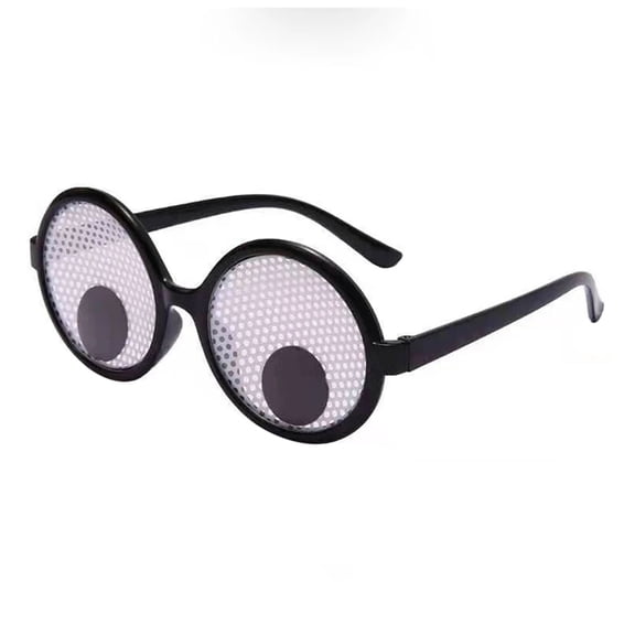 Xinwanna Funny Glasses Cartoon Ratory Eyeball Novelty Unsiex Lightweight Elastic Legs Shaking Giant Eye Individual Prom Party Glasses Pranks Toy (Black)