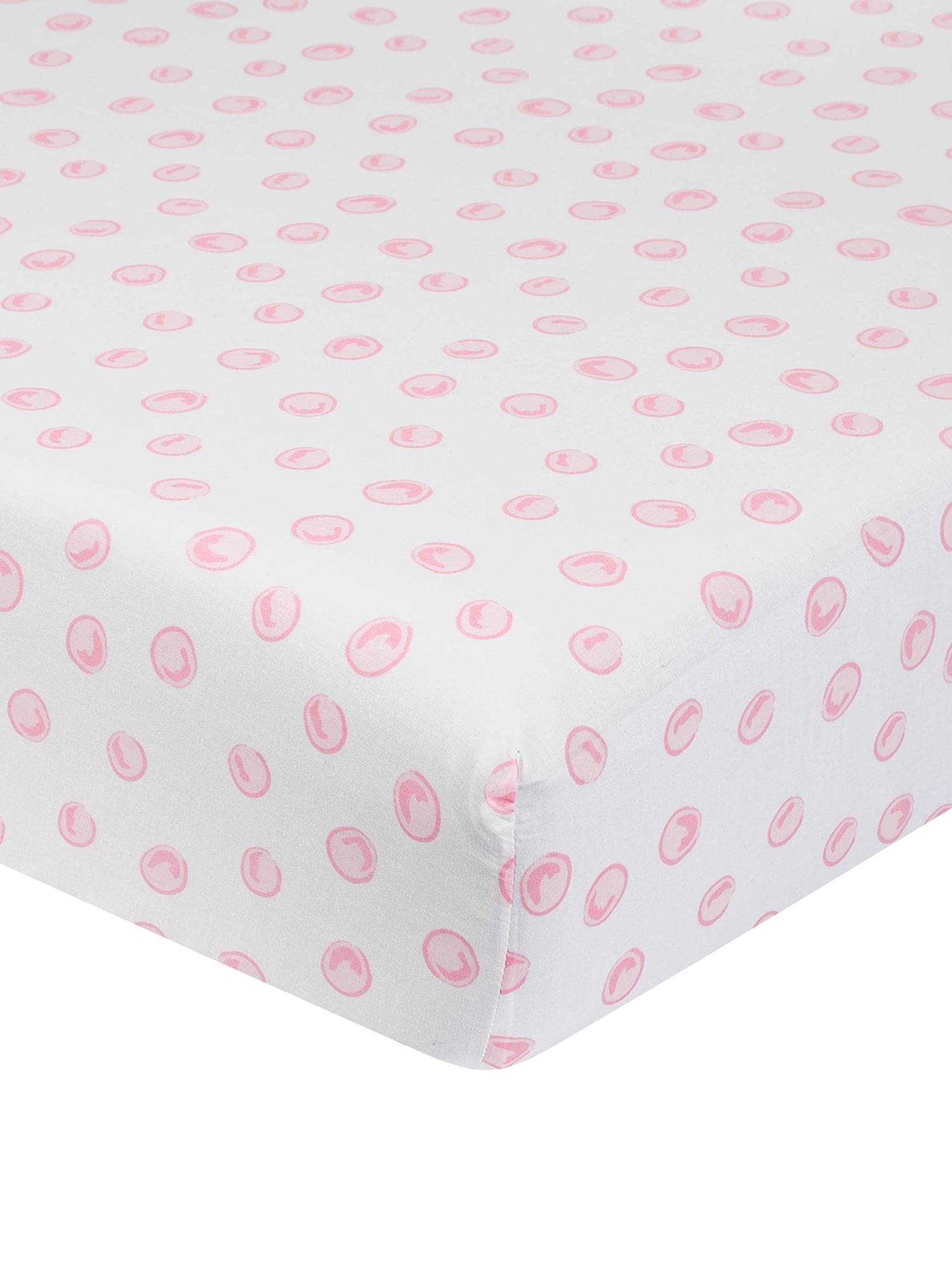 Just Born Baby Girls Fitted Crib Sheet