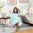 thumbnail image 4 of Pink Roses Dachshund Wearable Blanket Hoodies for Women Men Adults Dachshund Lovers Cozy Soft Cute Heart Dachshunds Hooded Blankets for Couch Bed Decor Valentine's Day Gifts 60x80 Inch, 4 of 5