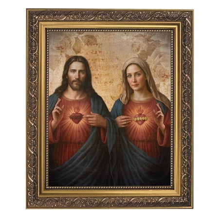 Gerffert 79-208 Jeannette Gianola Framed Print - Sacred Hearts - Jesus and Mary