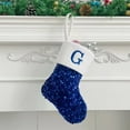 thumbnail image 1 of Calcetines con letras navideñas, calcetines sólidos de lana con colgante, adornos navideños, bolsas de regalo, calcetines para mujer., 1 of 3