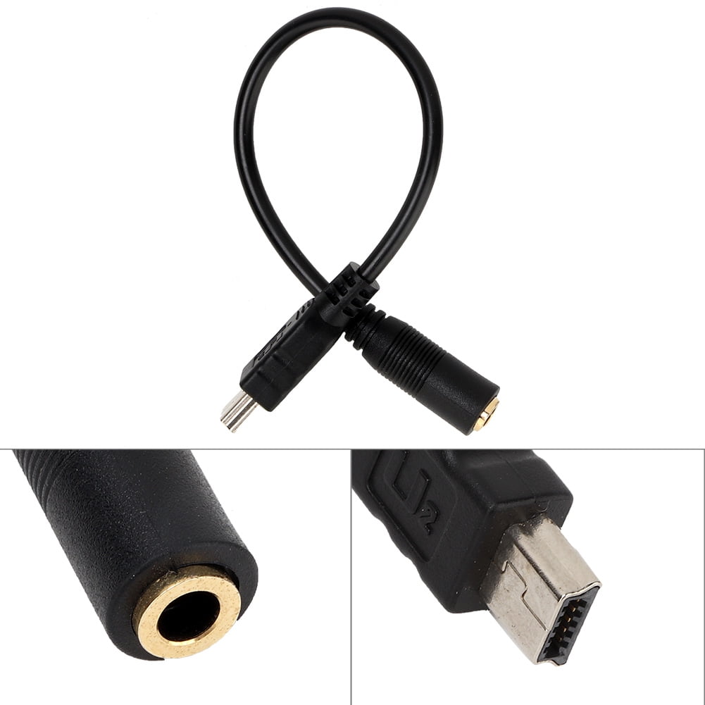 Kritne Mini Adapter USB to 3.5mm Three Pole Jack Microphone Adapter Cable for Camera - Walmart.com
