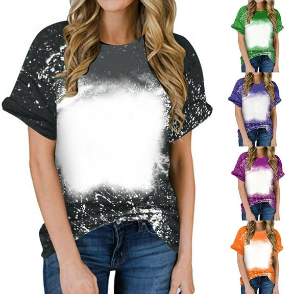 Fesfesfes Women Plus Size Activewear for Women's Summer Fashion Slim Tie Round Neck Short Sleeve T-shirt Yoga Top L(US:8)