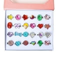 thumbnail image 1 of Jinsinto Little Girl Jewel Rings in Box, Adjustable, Girl Pretend Play and Dress Up Rings (24 Jewel Ring), 1 of 4