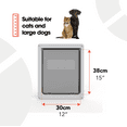 thumbnail image 6 of Dog Mate Large Dog Door with Locking Security Panel and Magnetic Catch, Brown, 6 of 7