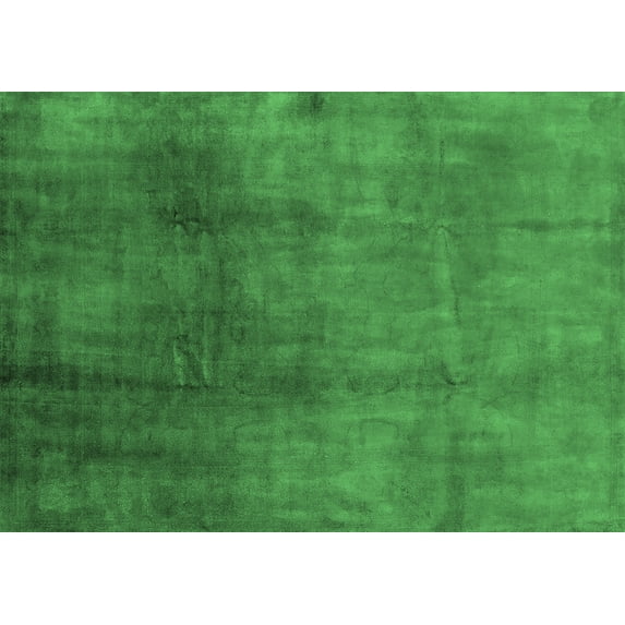 Ahgly Company Indoor Rectangle Oriental Emerald Green Industrial Area Rugs, 6' x 9'