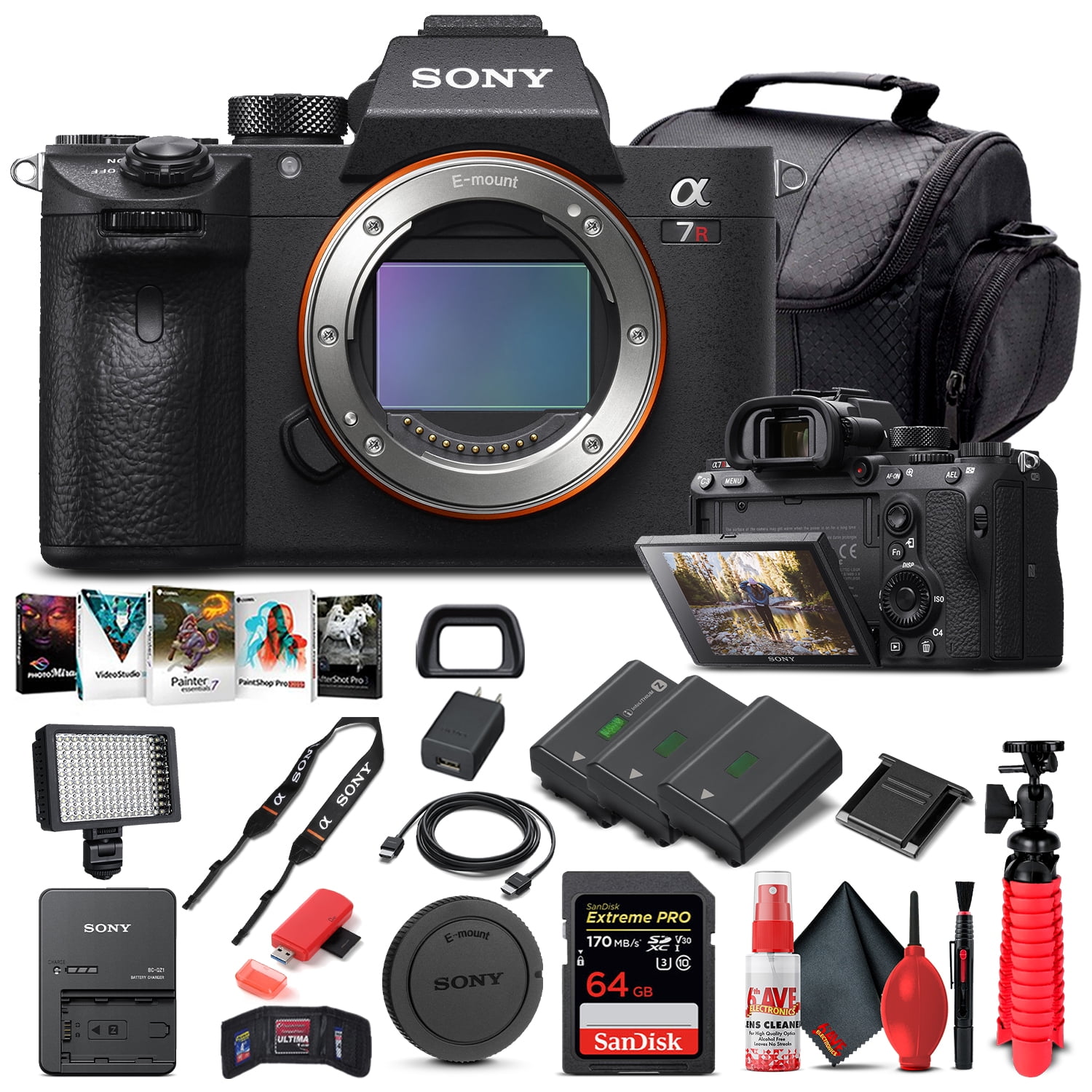 Sony Alpha a7R III Mirrorless Camera Body Only ILCE7RM3/B - Advanced Bundle(International Model)