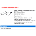 thumbnail image 2 of Cabin Air Filter - Compatible with 1998 - 2001 Nissan Altima 1999 2000, 2 of 2