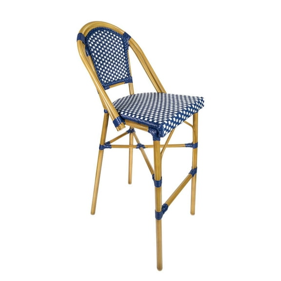 Blue and White French Bistro Barstool by Chivari