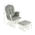 thumbnail image 6 of Topbuy Rocking Chair Baby Nursery Chair Glider with Ottoman &Storage Pocket Light Grey, 6 of 6