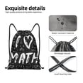 thumbnail image 4 of Gaeub I love Math Drawstring Backpack Bag Sport Gym Sackpack Heavy Duty String Backpack for Men Women-Small, 4 of 6